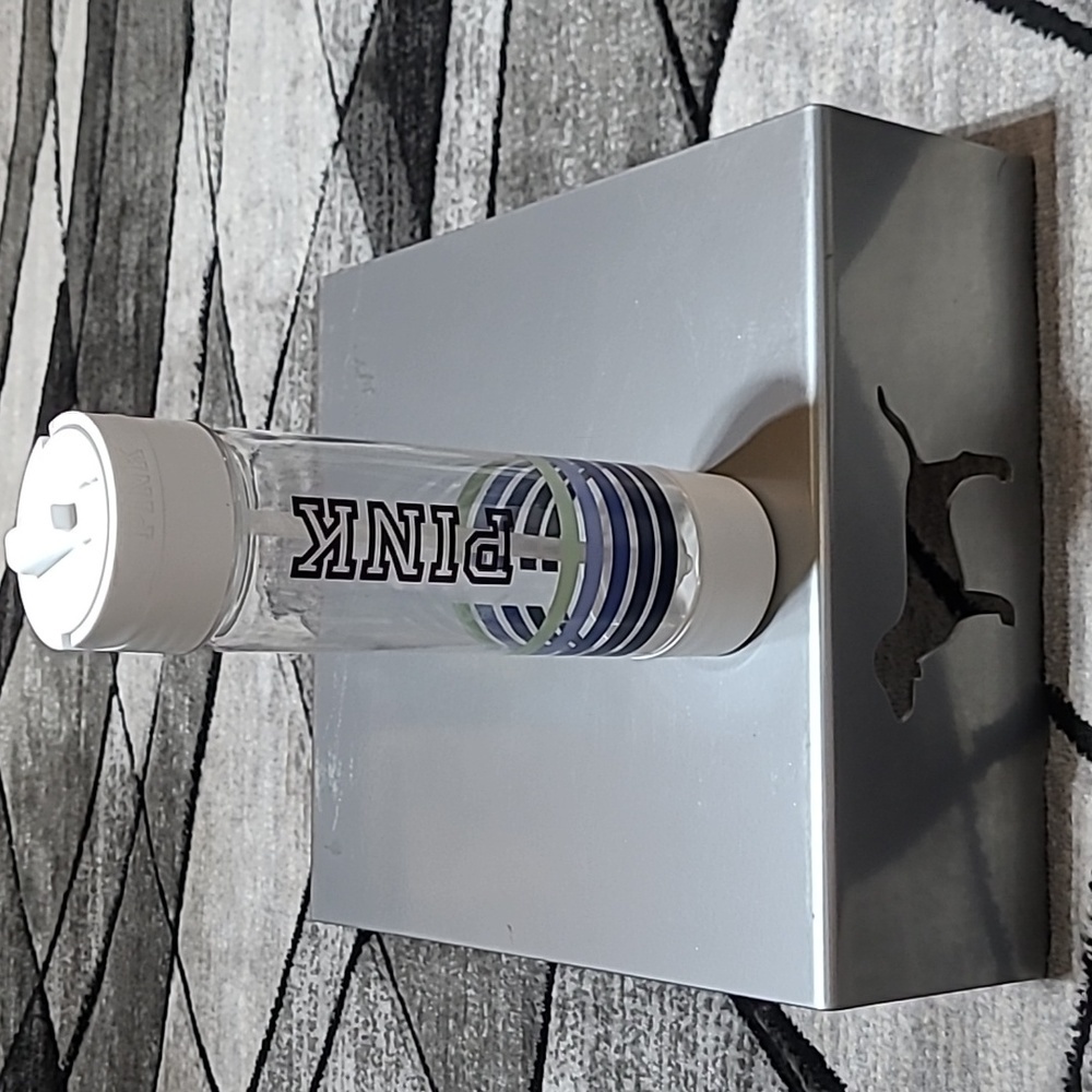 VINTAGE VS PINK STRIPE  LOGO WATER BOTTLE